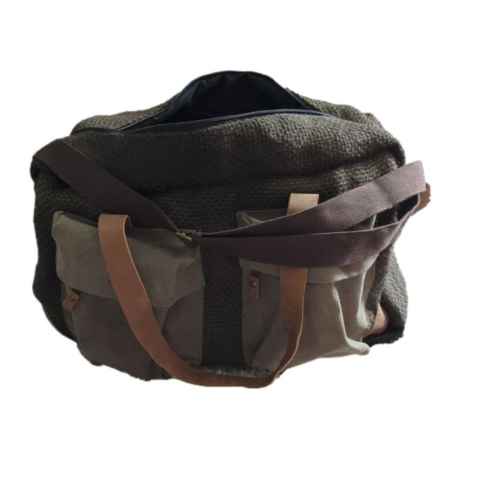 Barrel Shack Brown Mens Duffle Bag Overnight Tote Travel Bag - Picture 3 of 11